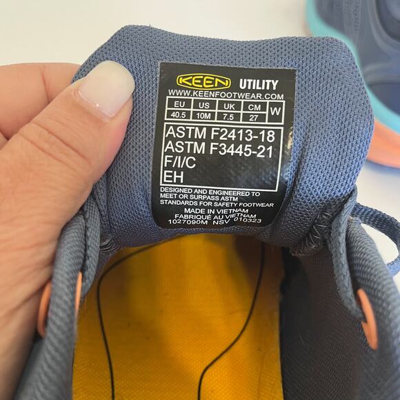 Keen Utility Vista Energy Women Safety Work Shoes Size 10M Carbon Fiber Toe Blue - Picture 11 of 12